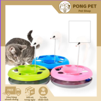 Đồ chơi bóng tròn gắn chuột cho mèo