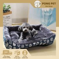 Giường Nằm Cho Thú Cưng Cao Cấp – Đệm Lông Mềm Mại Từ PONG PET